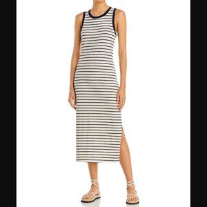SOL ANGELES Nautical Stripe Slit Midi Dress-NEW